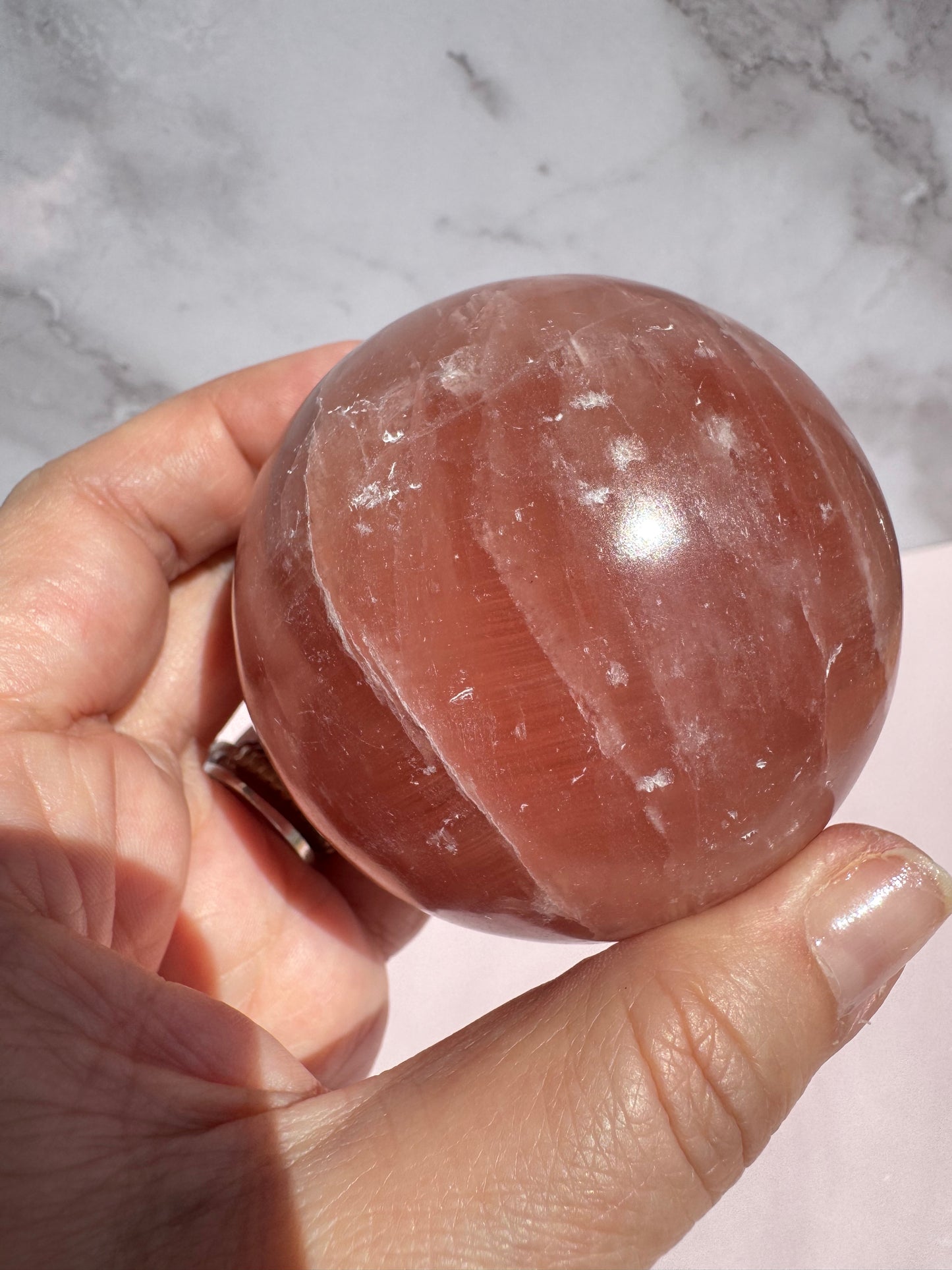 Rose Calcite Sphere