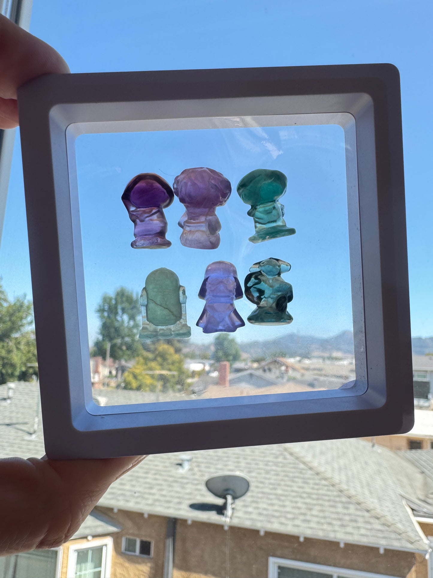 Space Family Fluorite Mini Carvings - Set B