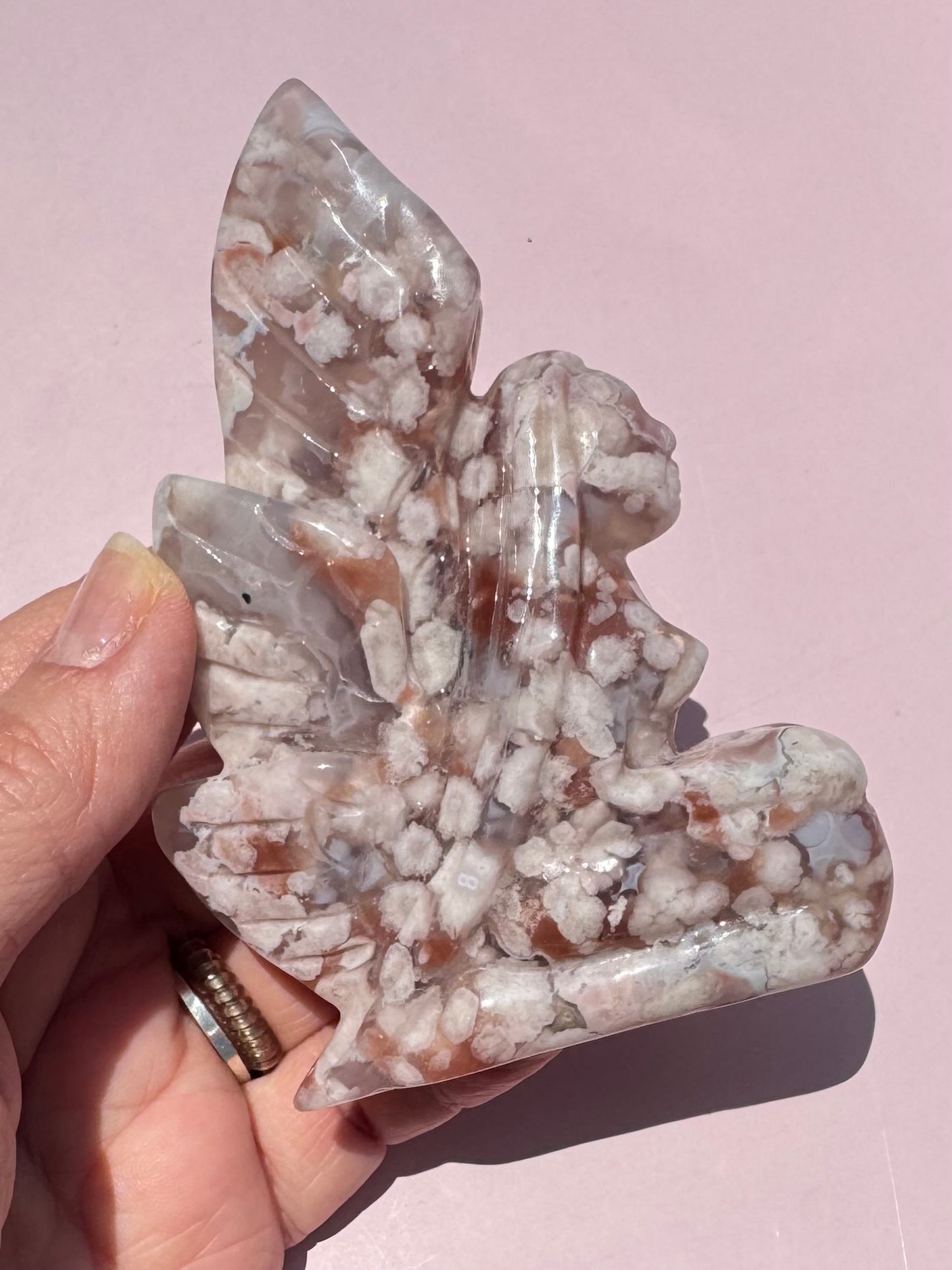 Flower Agate Fairy Carving