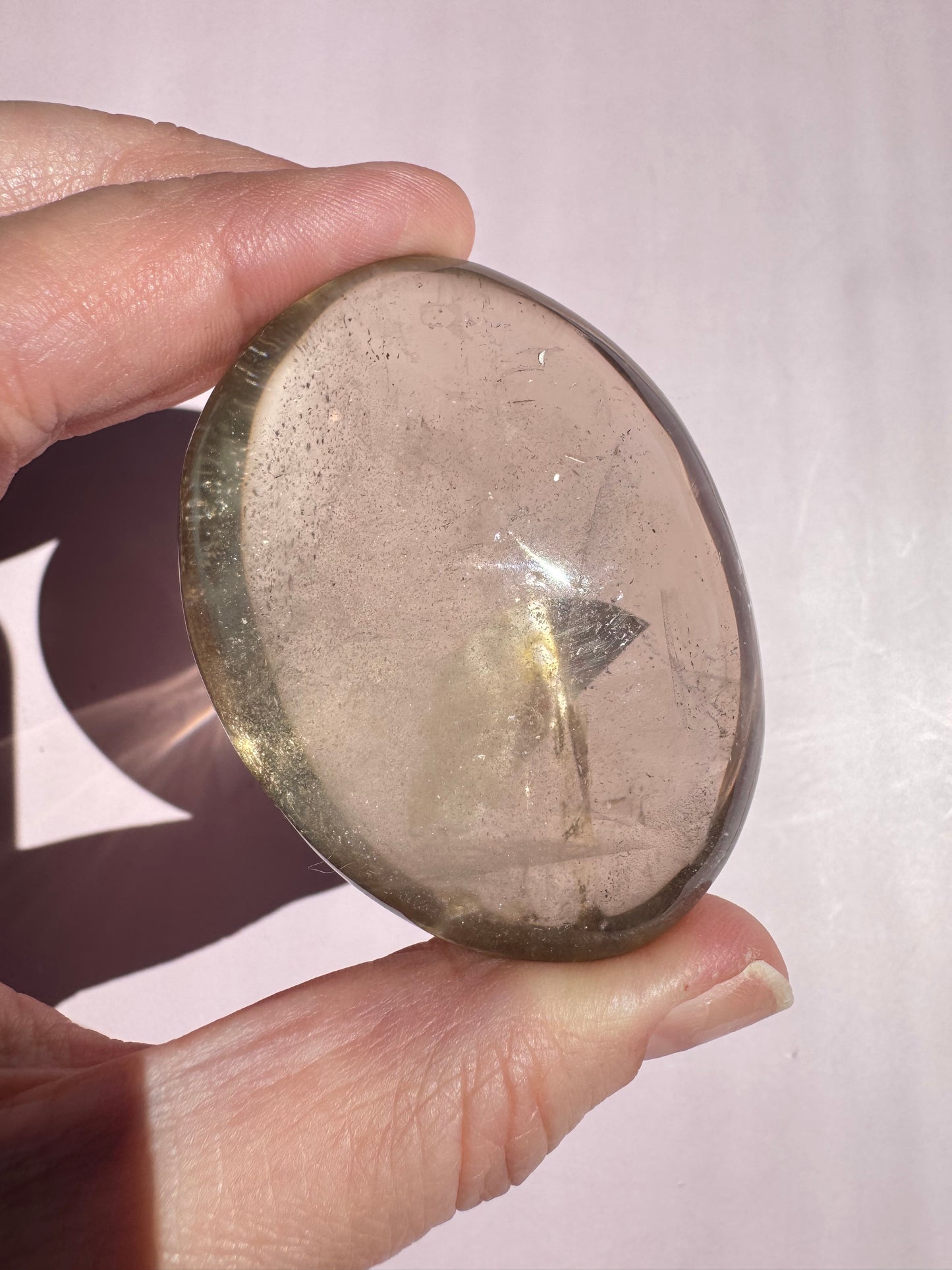 Citrine Quartz (Natural) Palm Stone - Item A