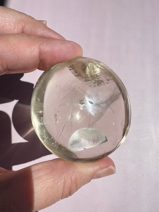 Citrine Quartz (Natural) Palm Stone - Item C