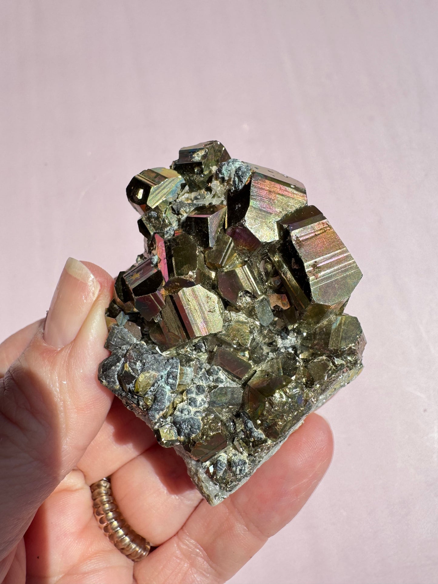 Rainbow Pyrite Cluster from Indonesia - Item C