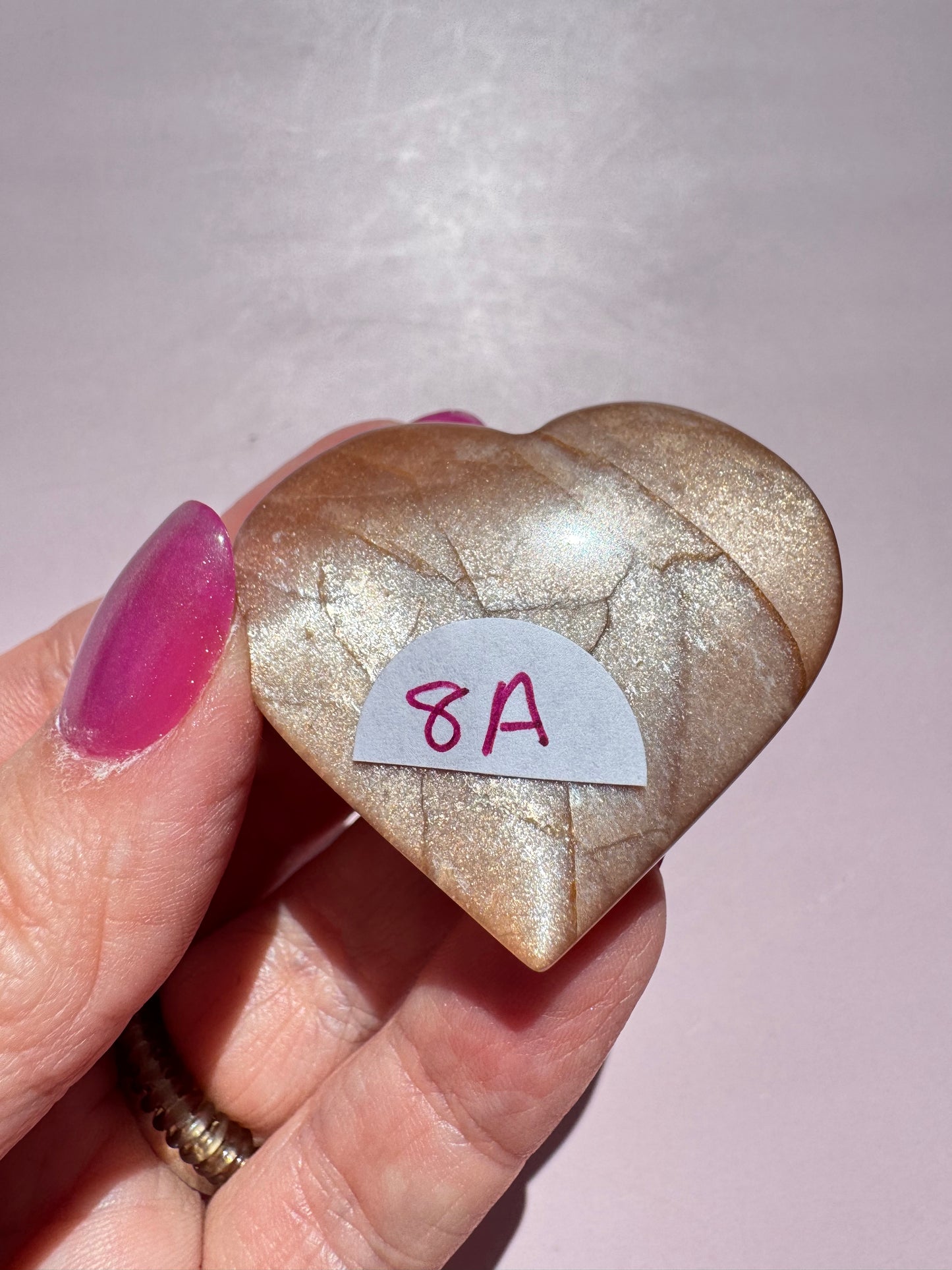 Sunstone Heart Carving - Item A