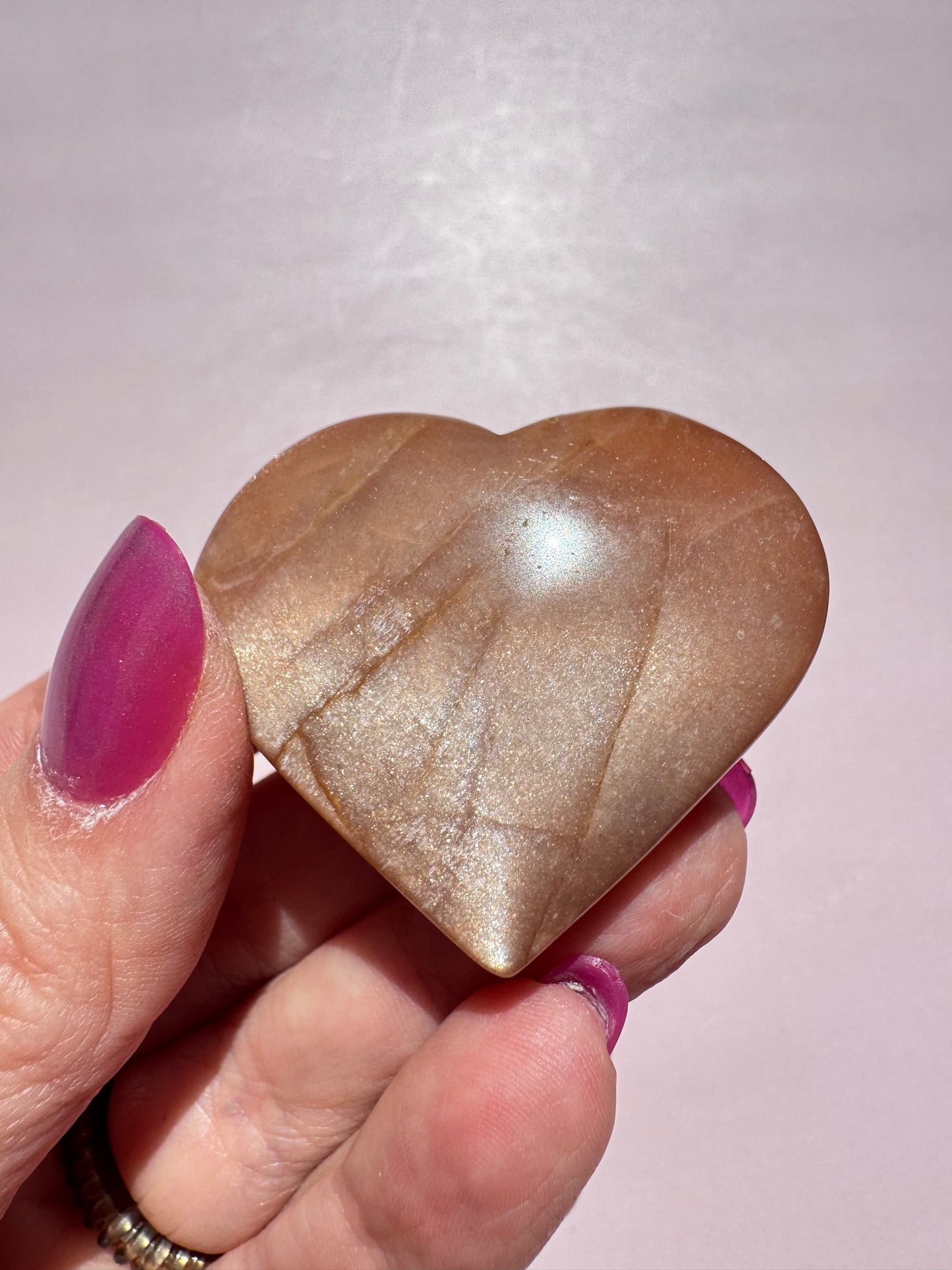 Sunstone Heart Carving - Item A
