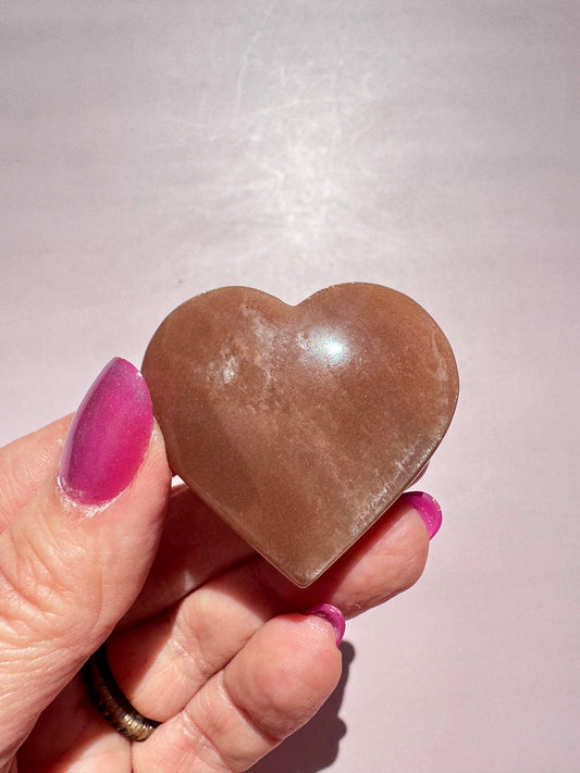 Sunstone Heart Carving - Item B