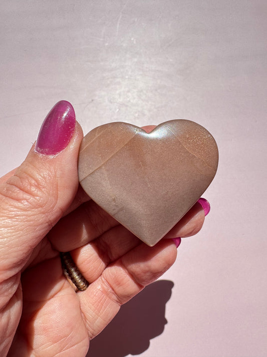 Sunstone Heart Carving - Item C