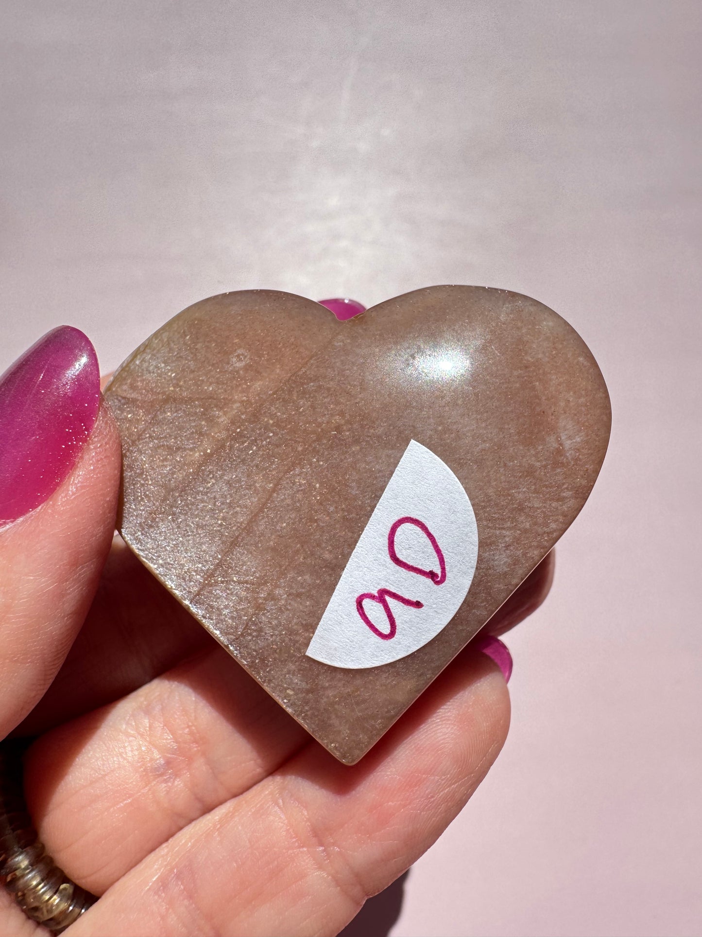 Sunstone Heart Carving - Item D