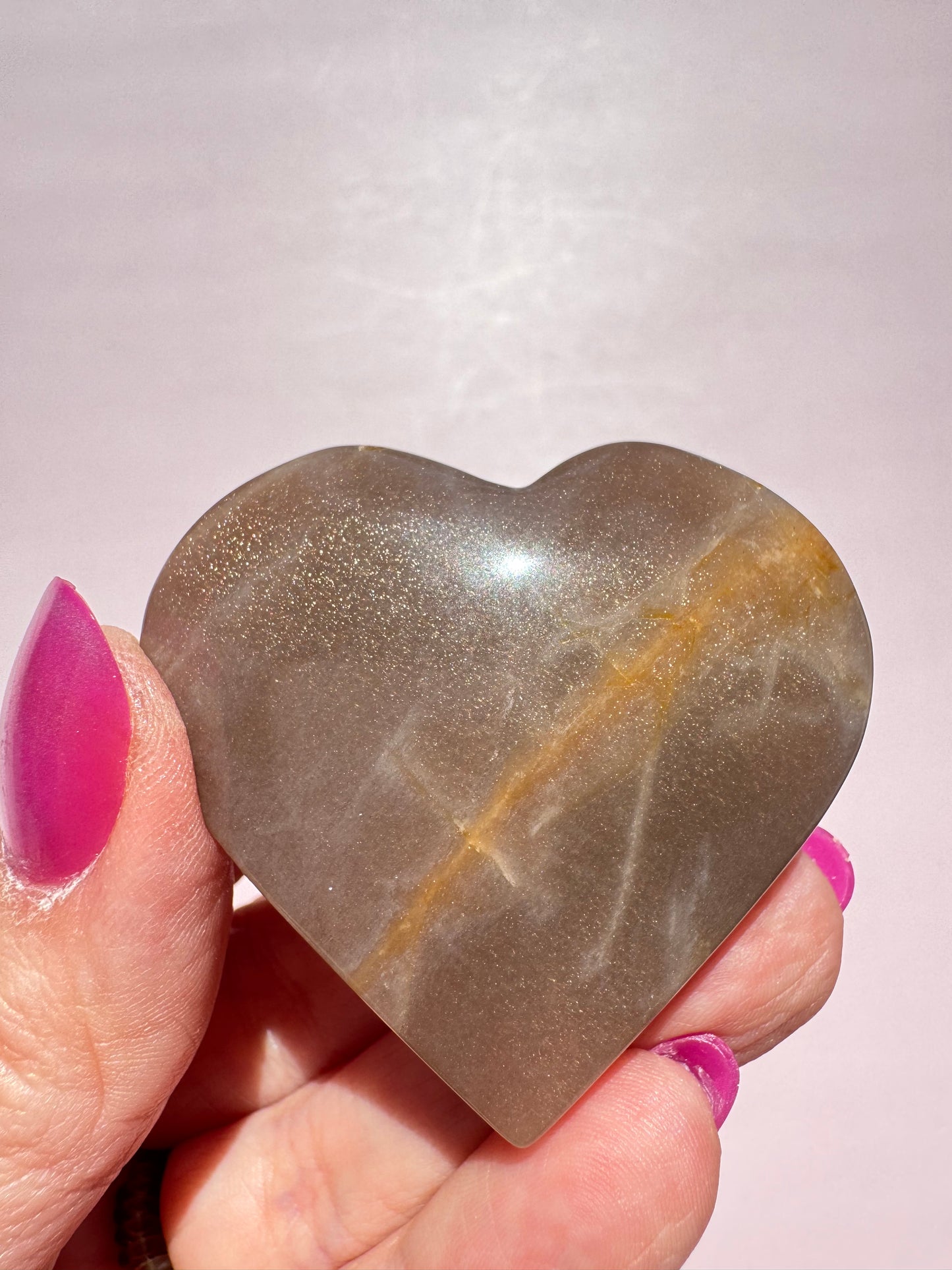 Sunstone Heart Carving - Item F