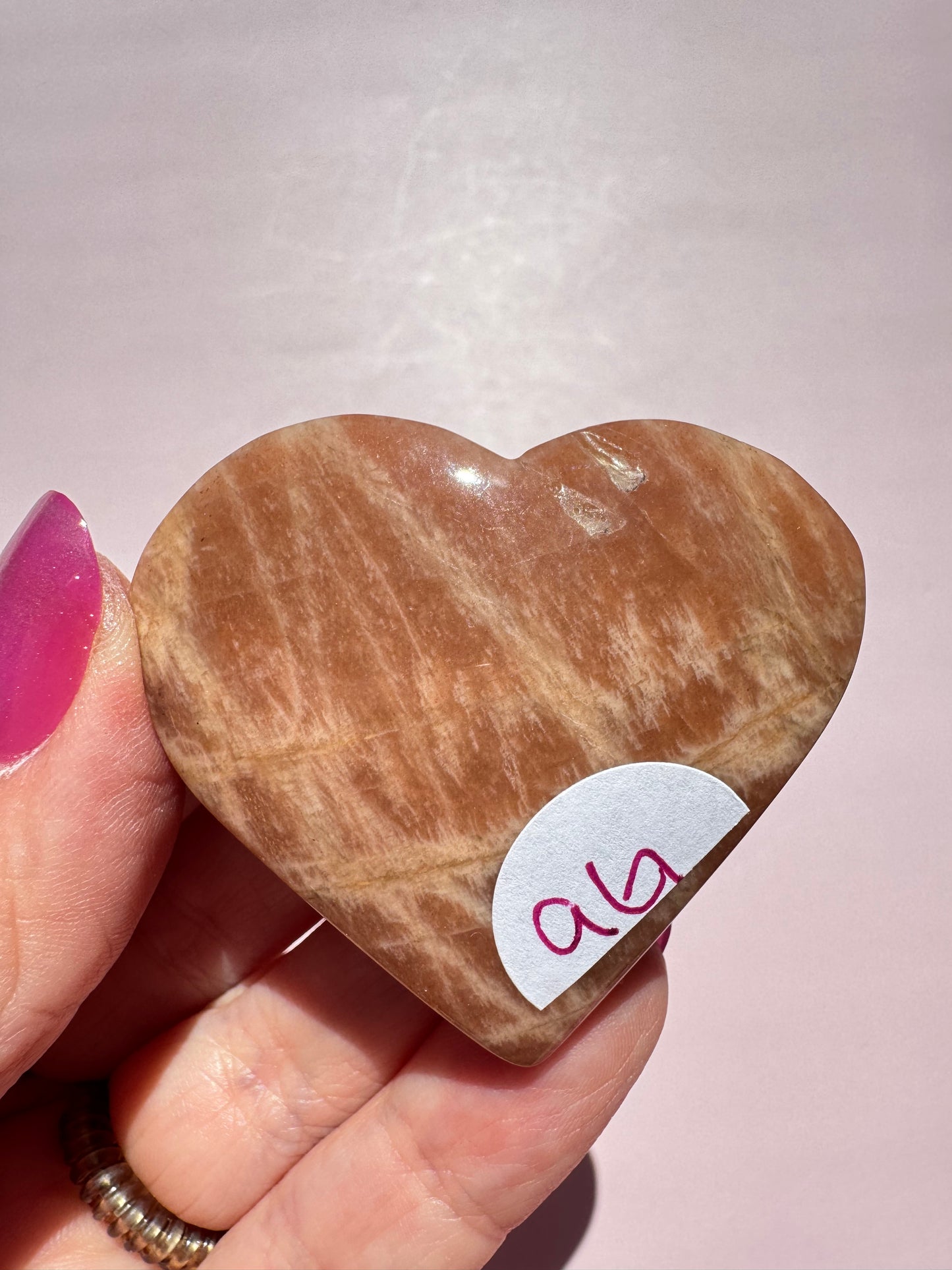 Sunstone Heart Carving - Item G