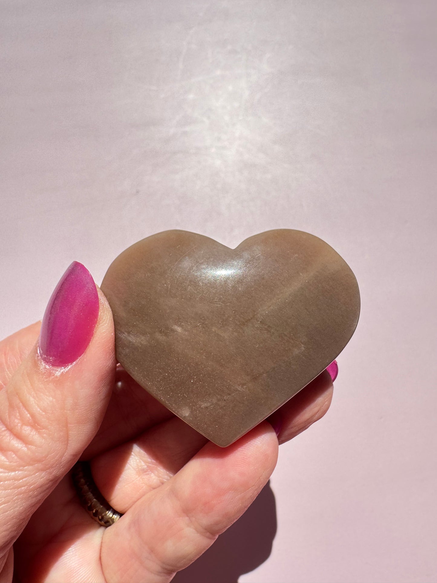 Sunstone Heart Carving - Item H