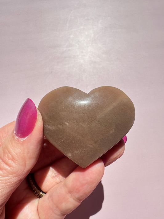 Sunstone Heart Carving - Item H