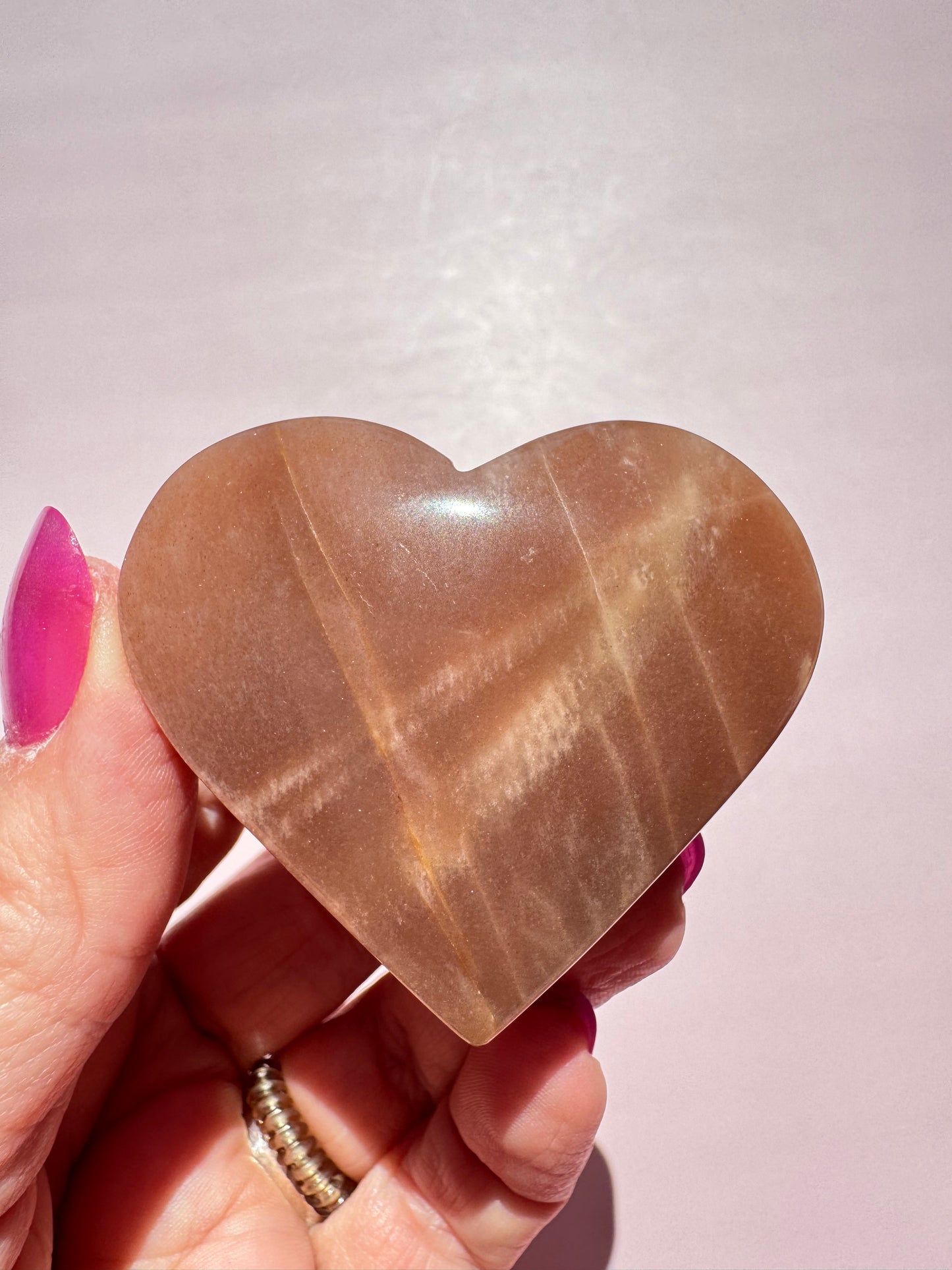 Sunstone Heart Carving - Item K