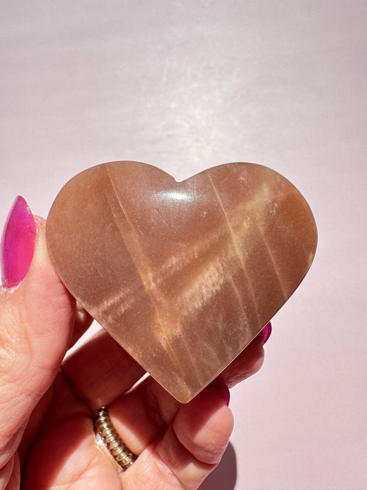 Sunstone Heart Carving - Item K