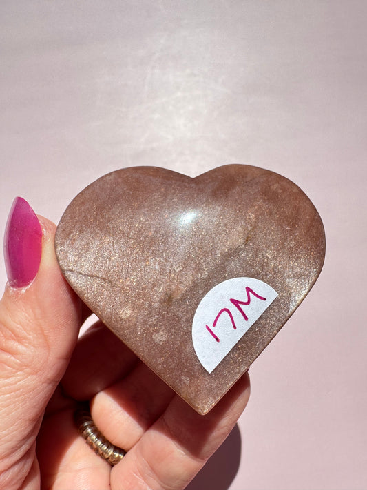Sunstone Heart Carving - Item M