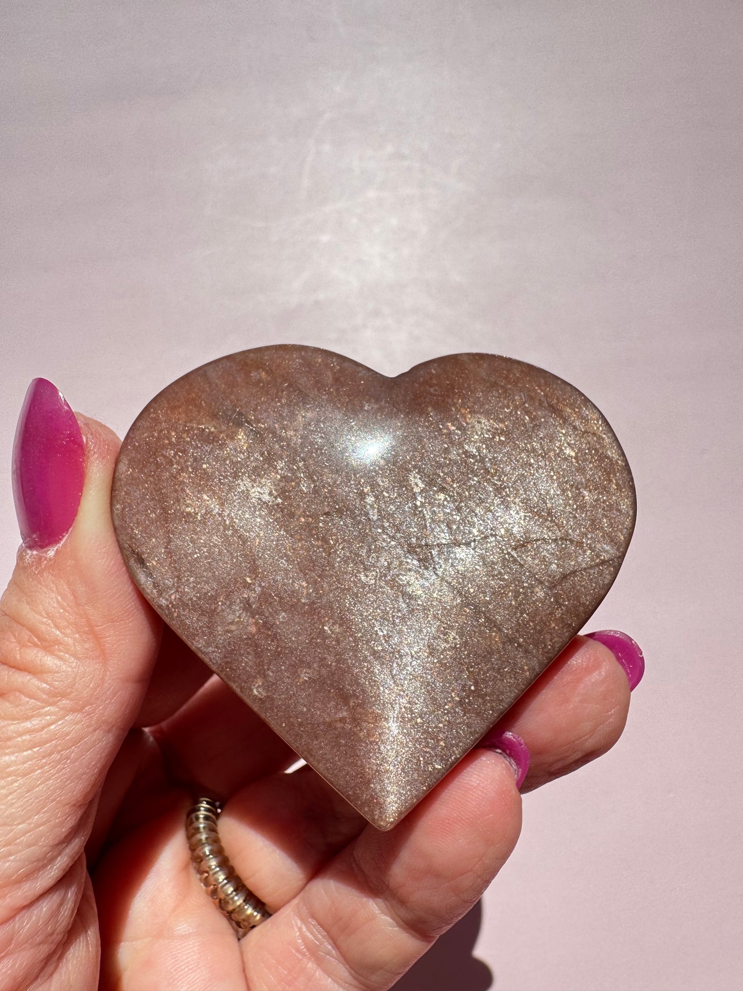 Sunstone Heart Carving - Item M