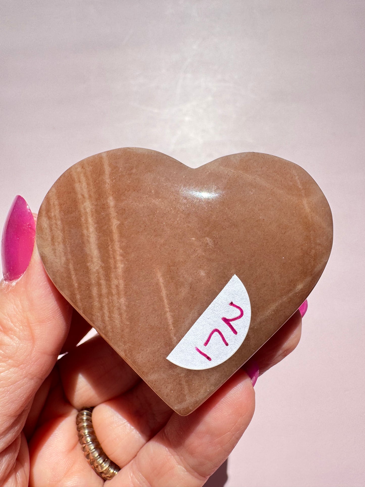 Sunstone Heart Carving - Item N