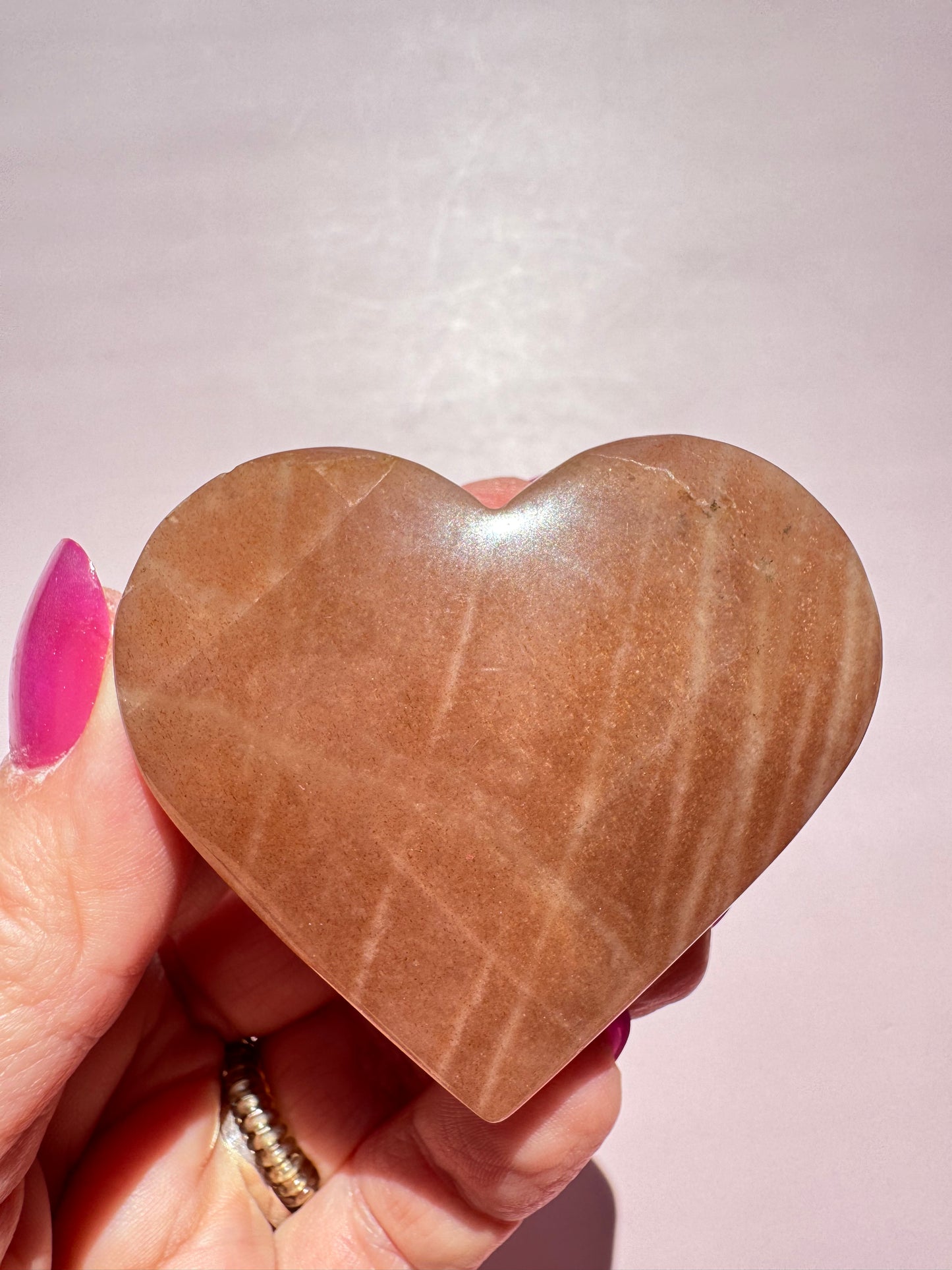 Sunstone Heart Carving - Item N
