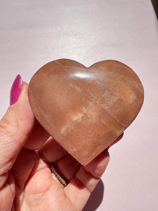 Sunstone Heart Carving - Item P