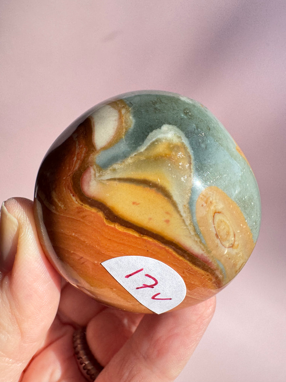 Polychrome Jasper Palm Stone - Item V