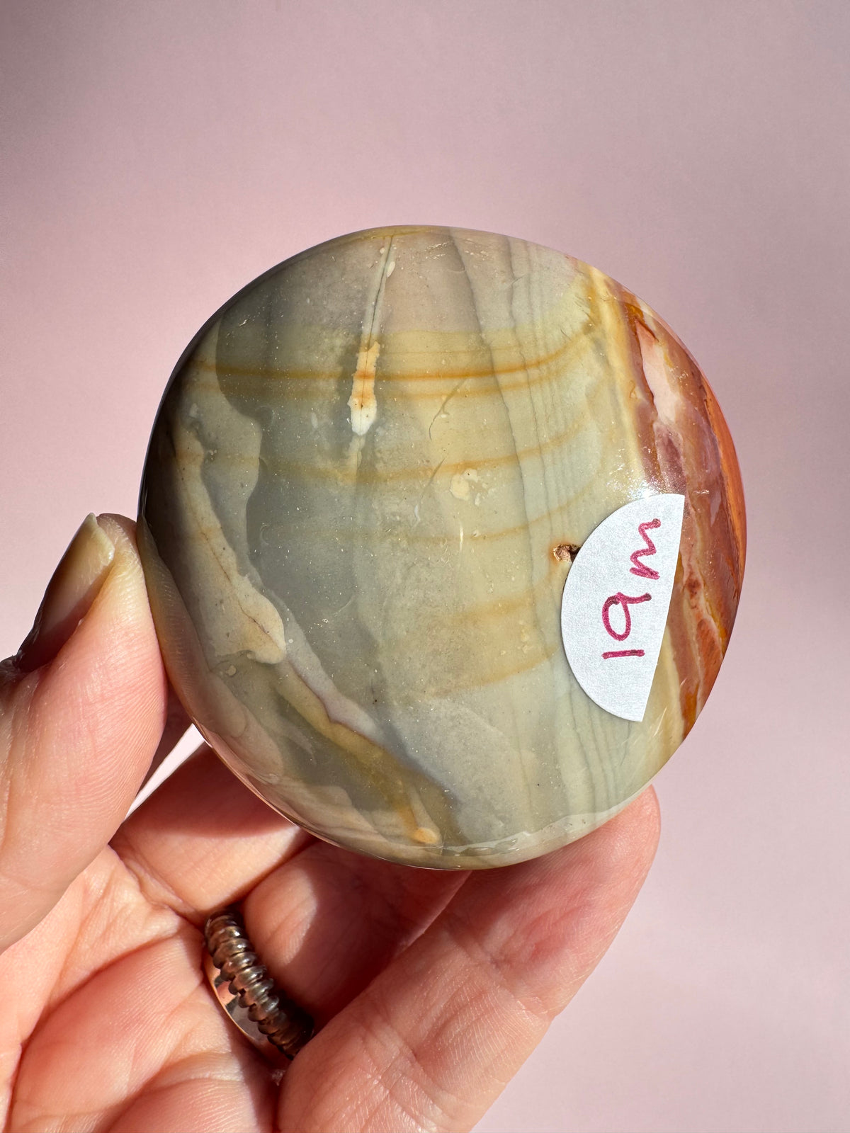 Polychrome Jasper Palm Stone - Item M