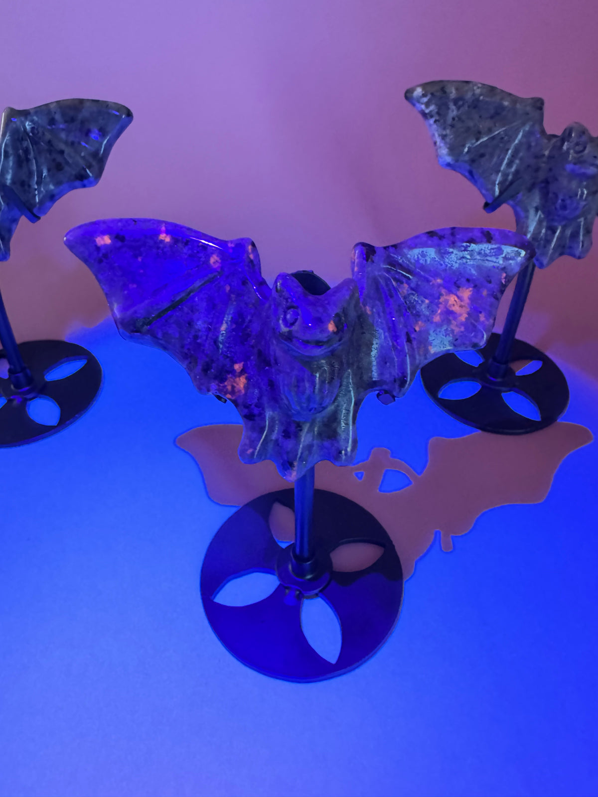 Yooperlite Bat Carving with Stand