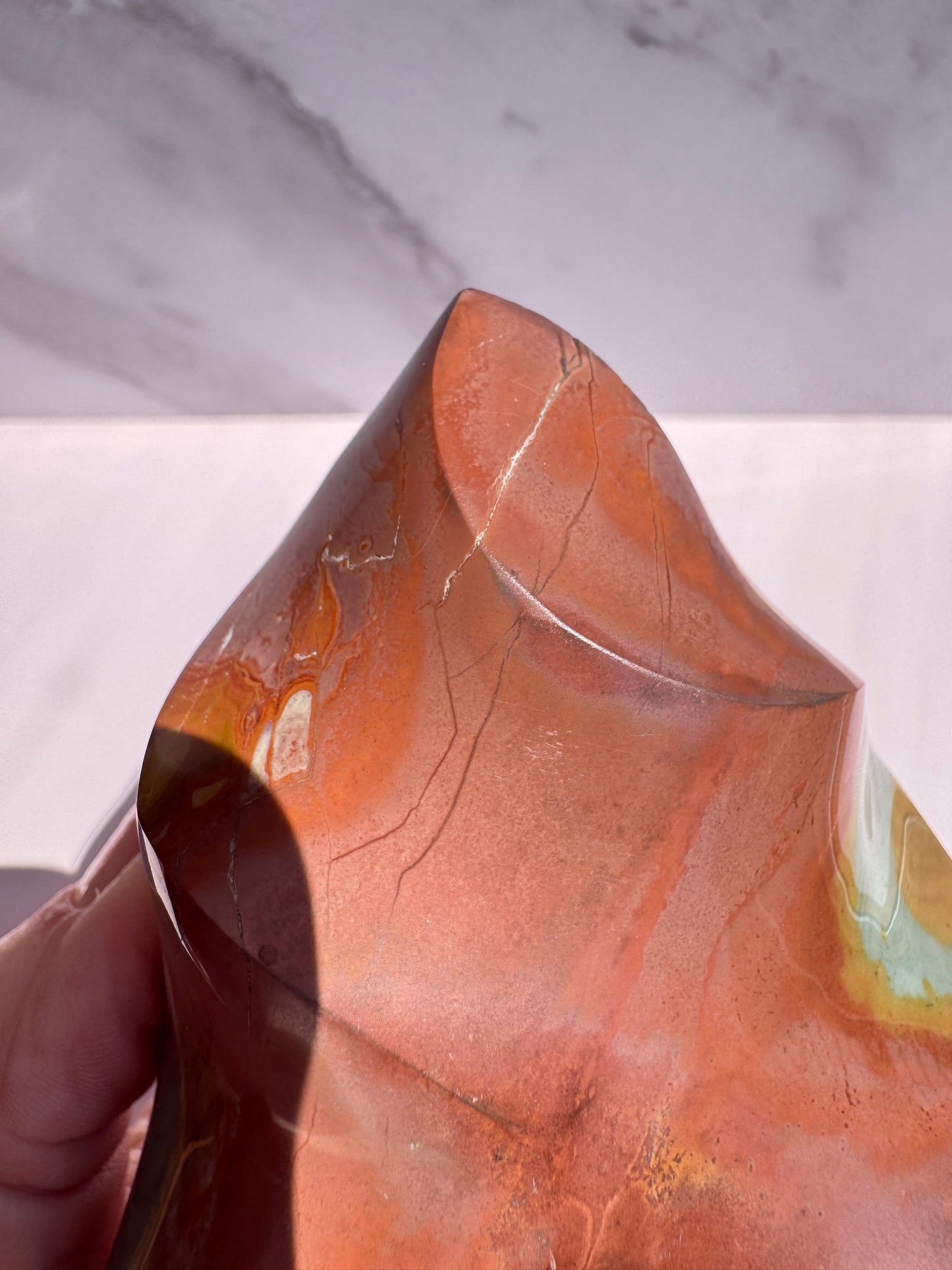 Polychrome Jasper Flame, from Madagascar