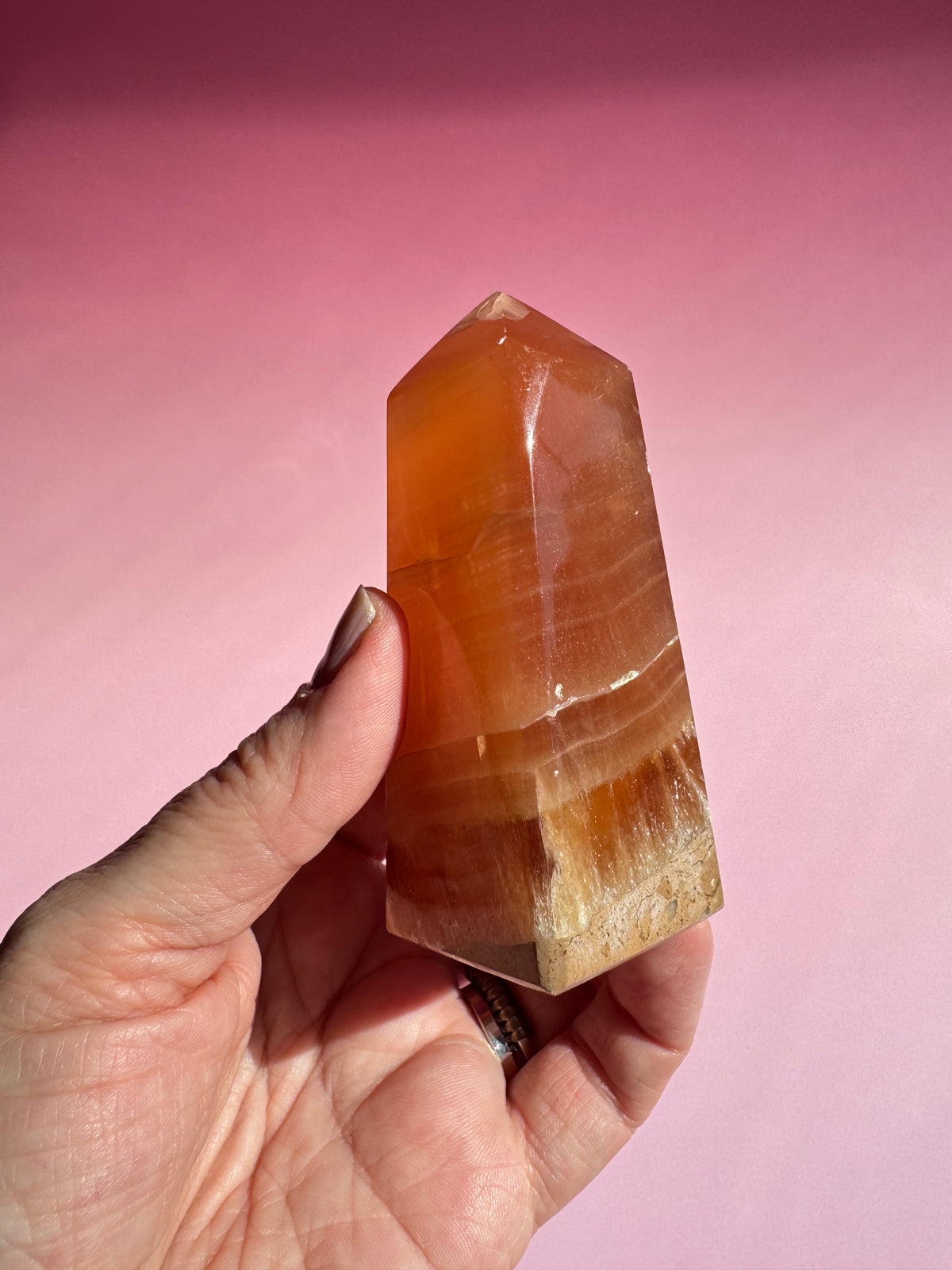 Honey Calcite Tower - ITEM B