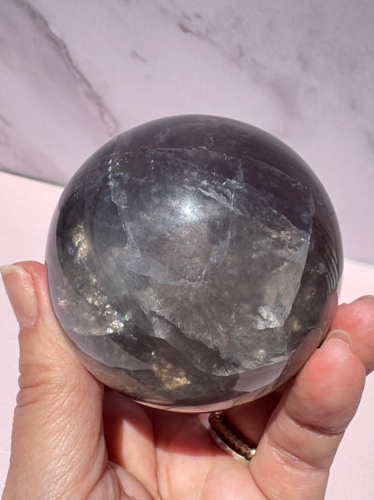 Fluorite with Mica Sphere