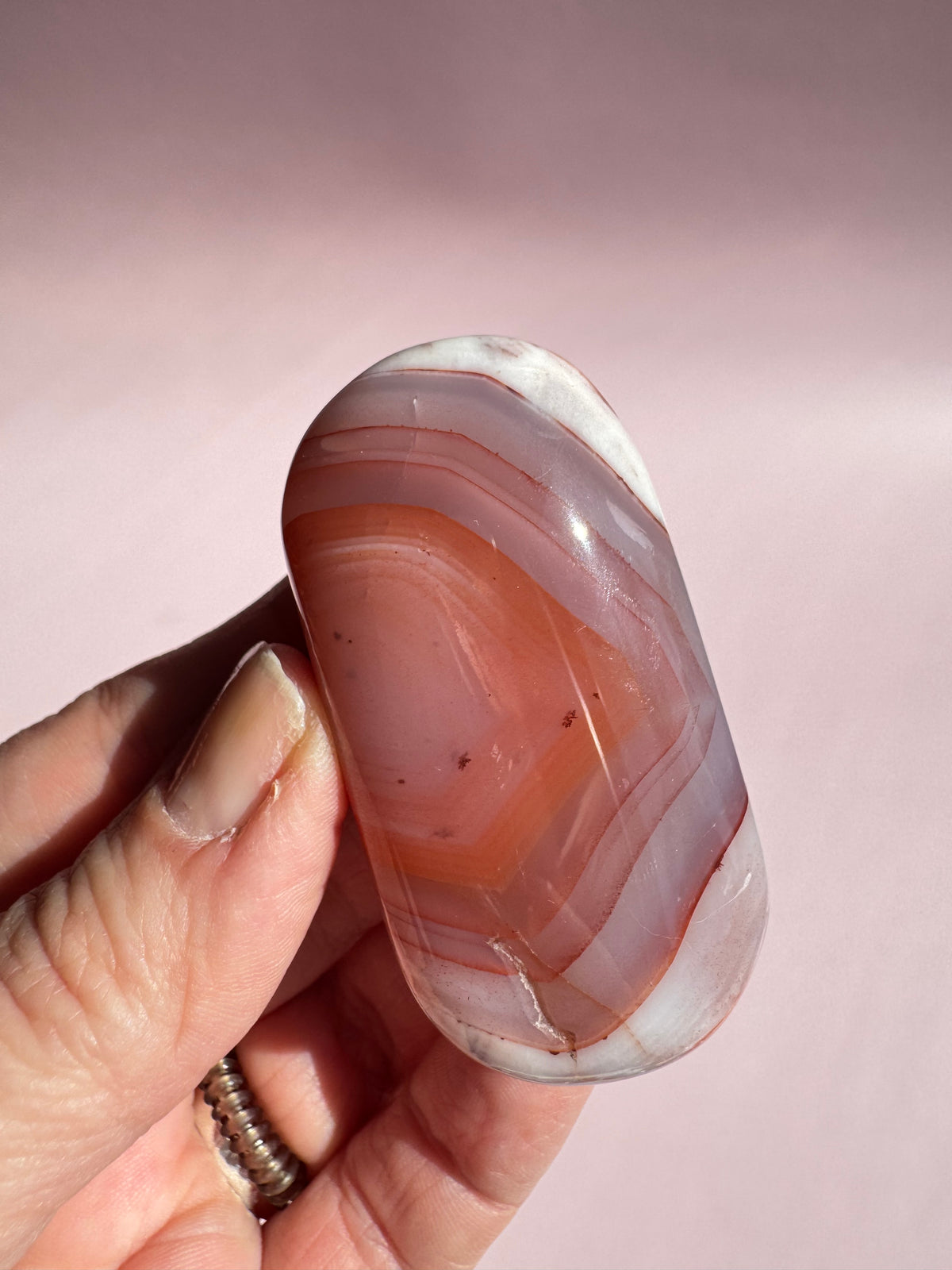 Carnelian Palm Stone - Item M