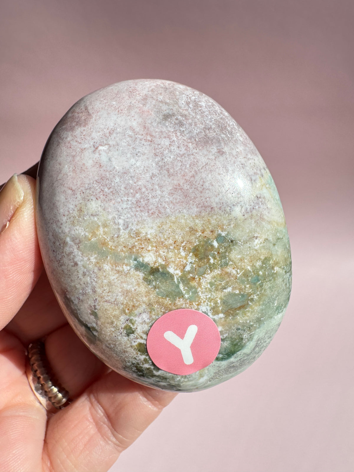 Unicorn Jasper Palm Stone - Item Y
