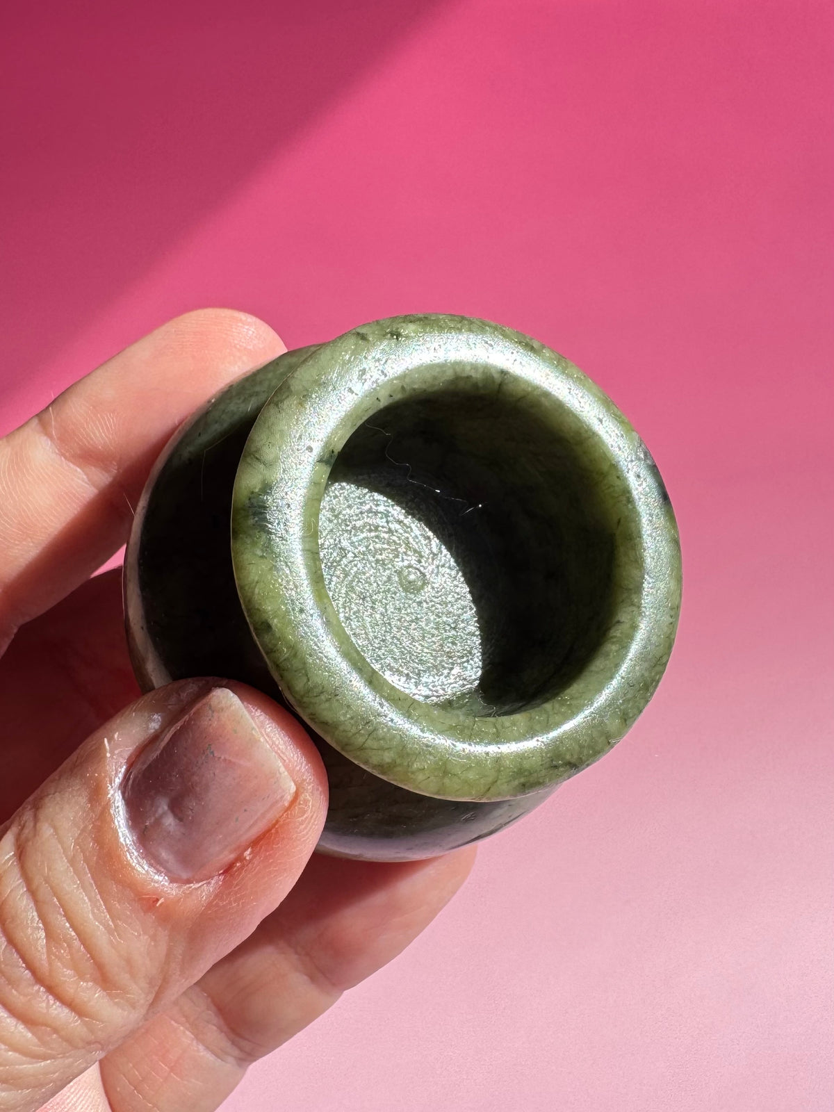 Serpentine Cauldron Carving