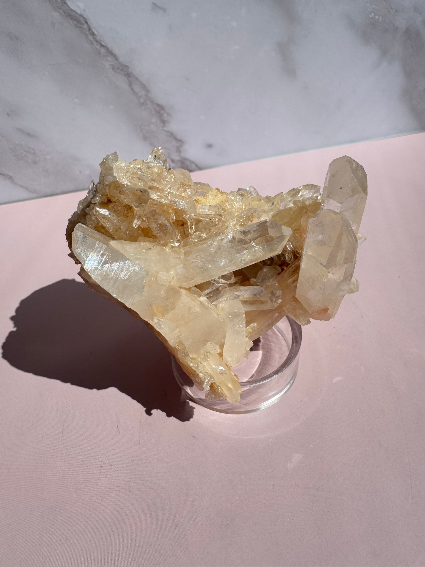 Pink Lithium Quartz Raw Cluster