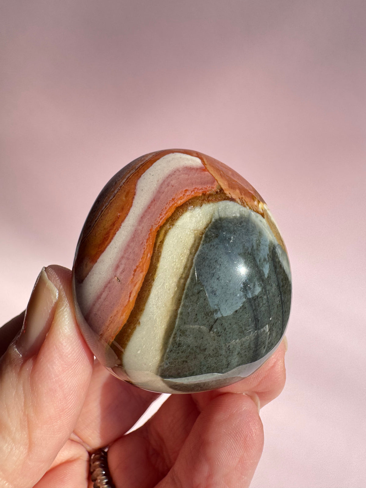 Polychrome Jasper Palm Stone - Item G