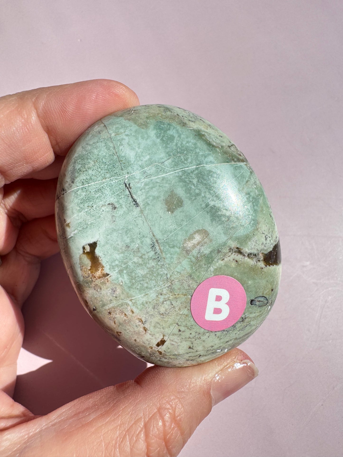 Unicorn Jasper Palm Stone - from India (Item B)