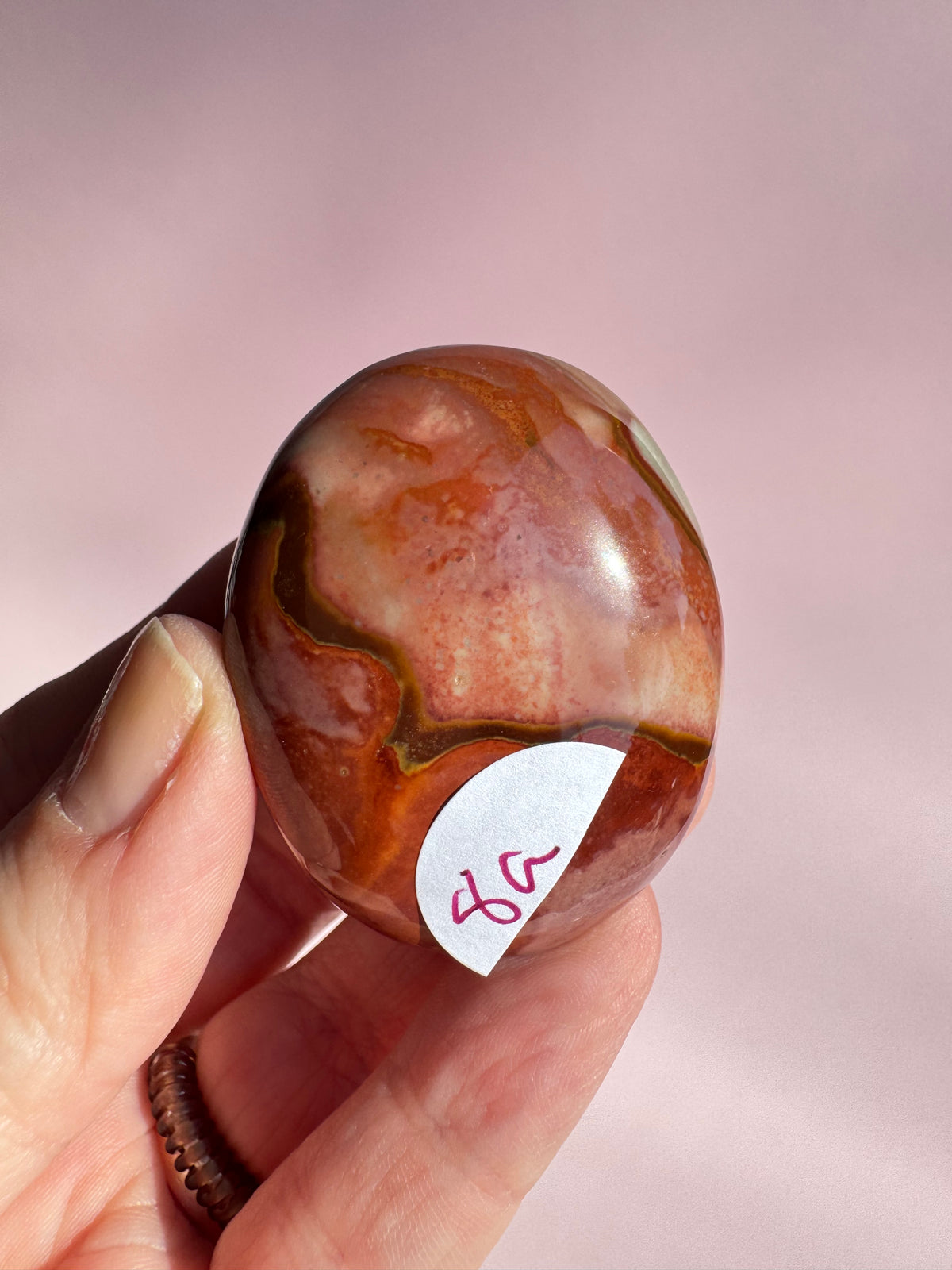 Polychrome Jasper Palm Stone - Item A
