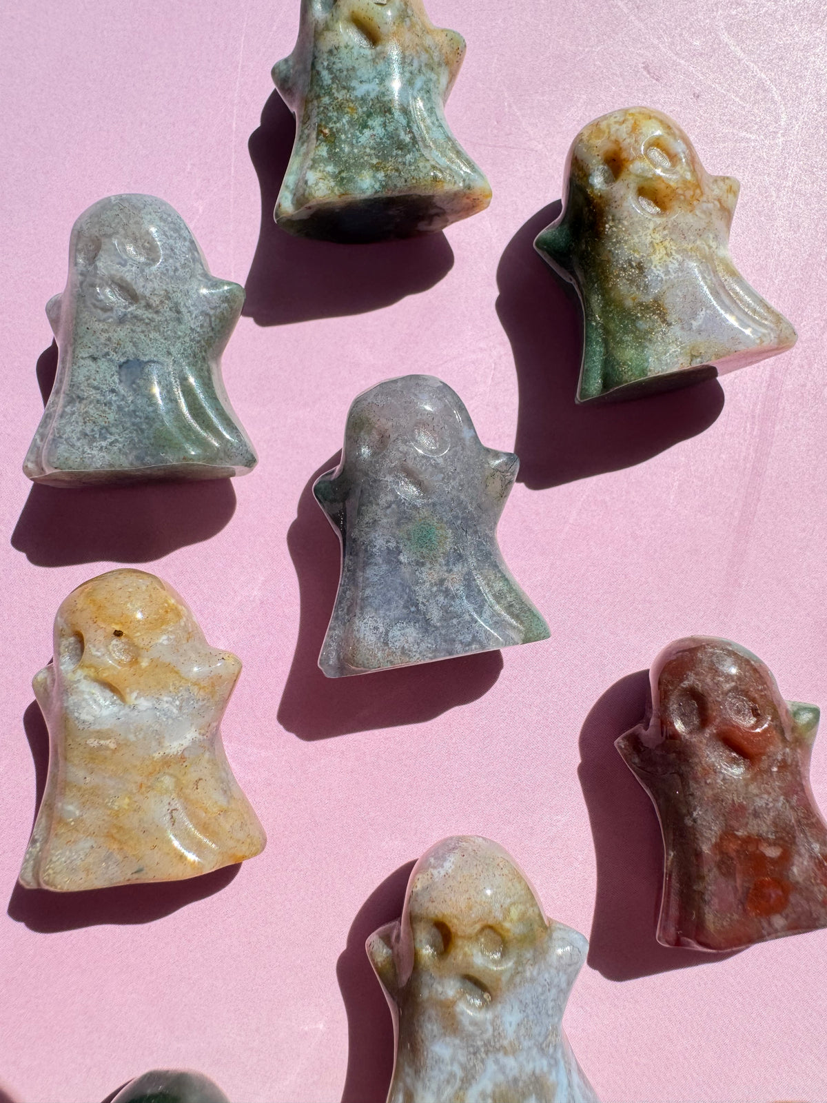 Sea Jasper Mini Ghost Carving