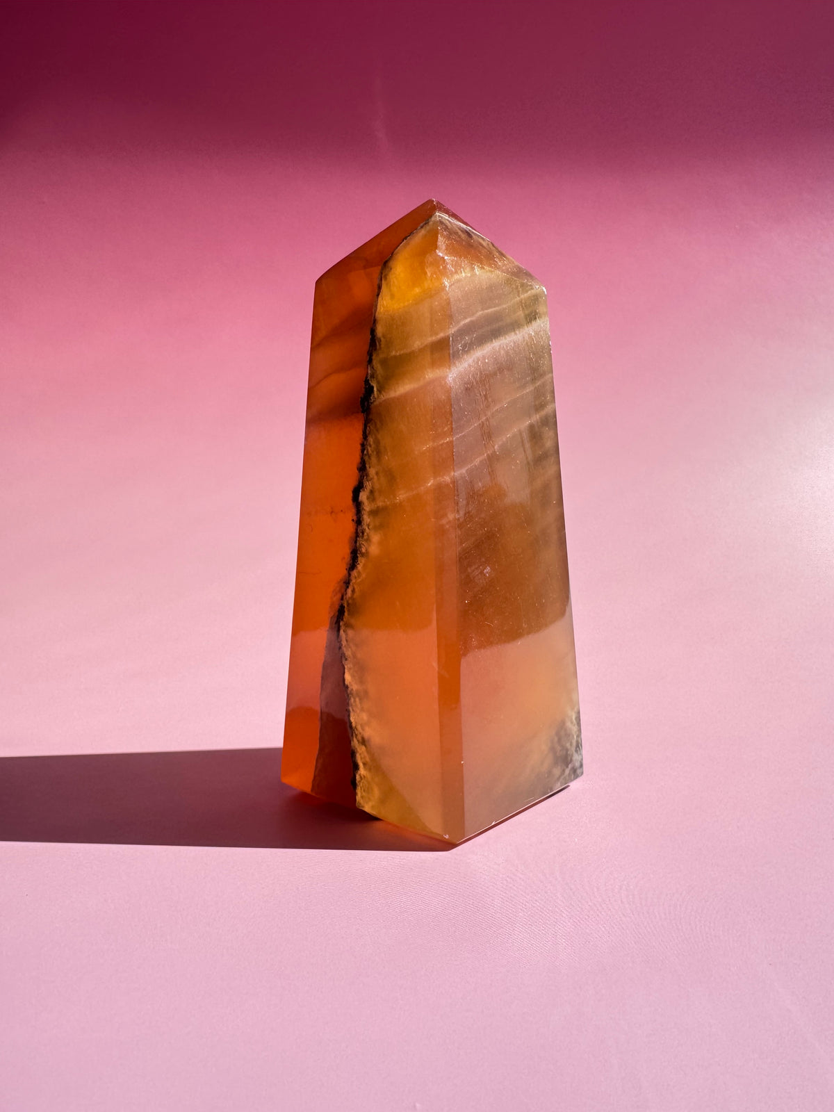 Honey Calcite Tower - ITEM C