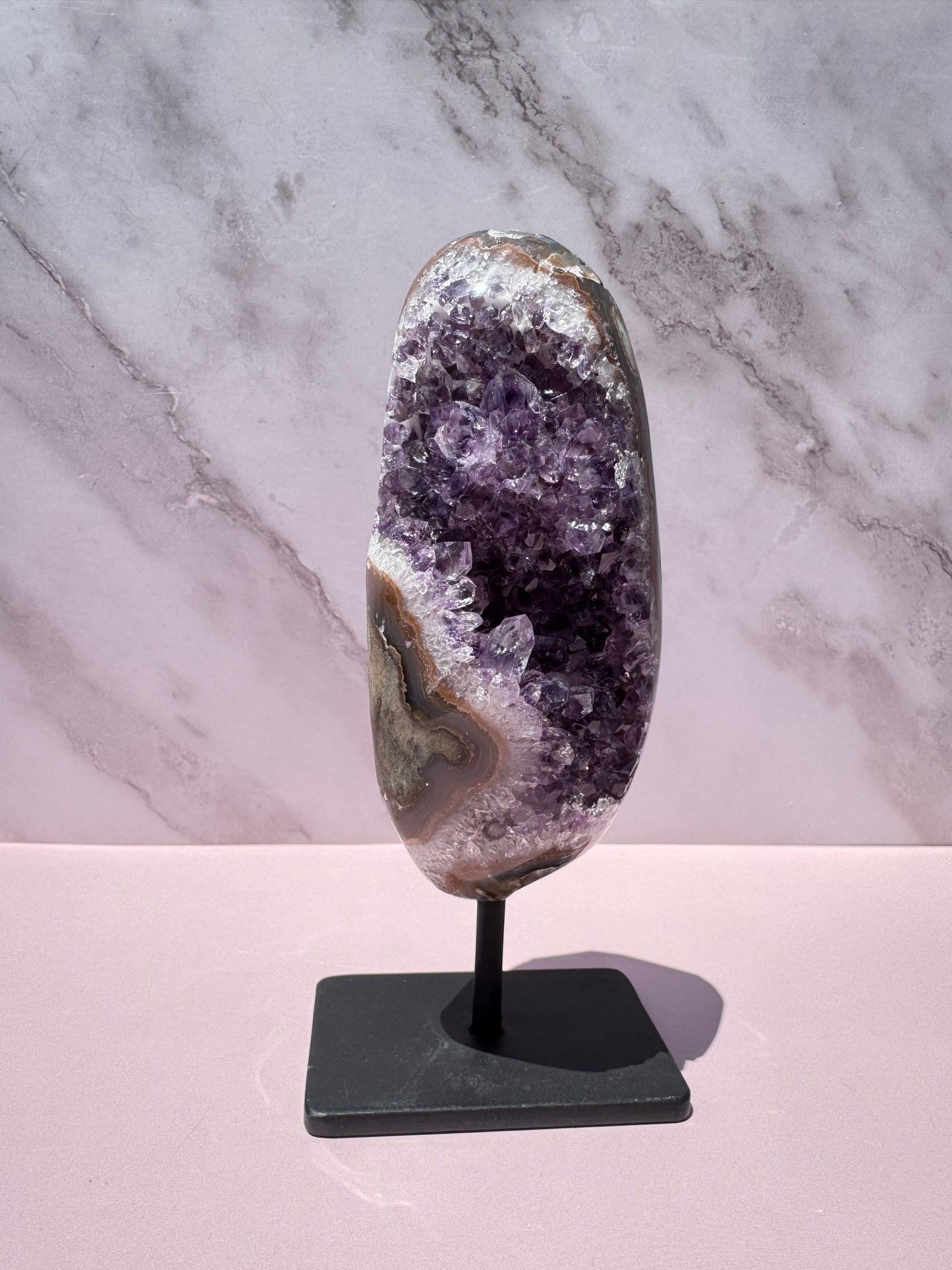 Amethyst Geode on Stand, from Brazil - Item B
