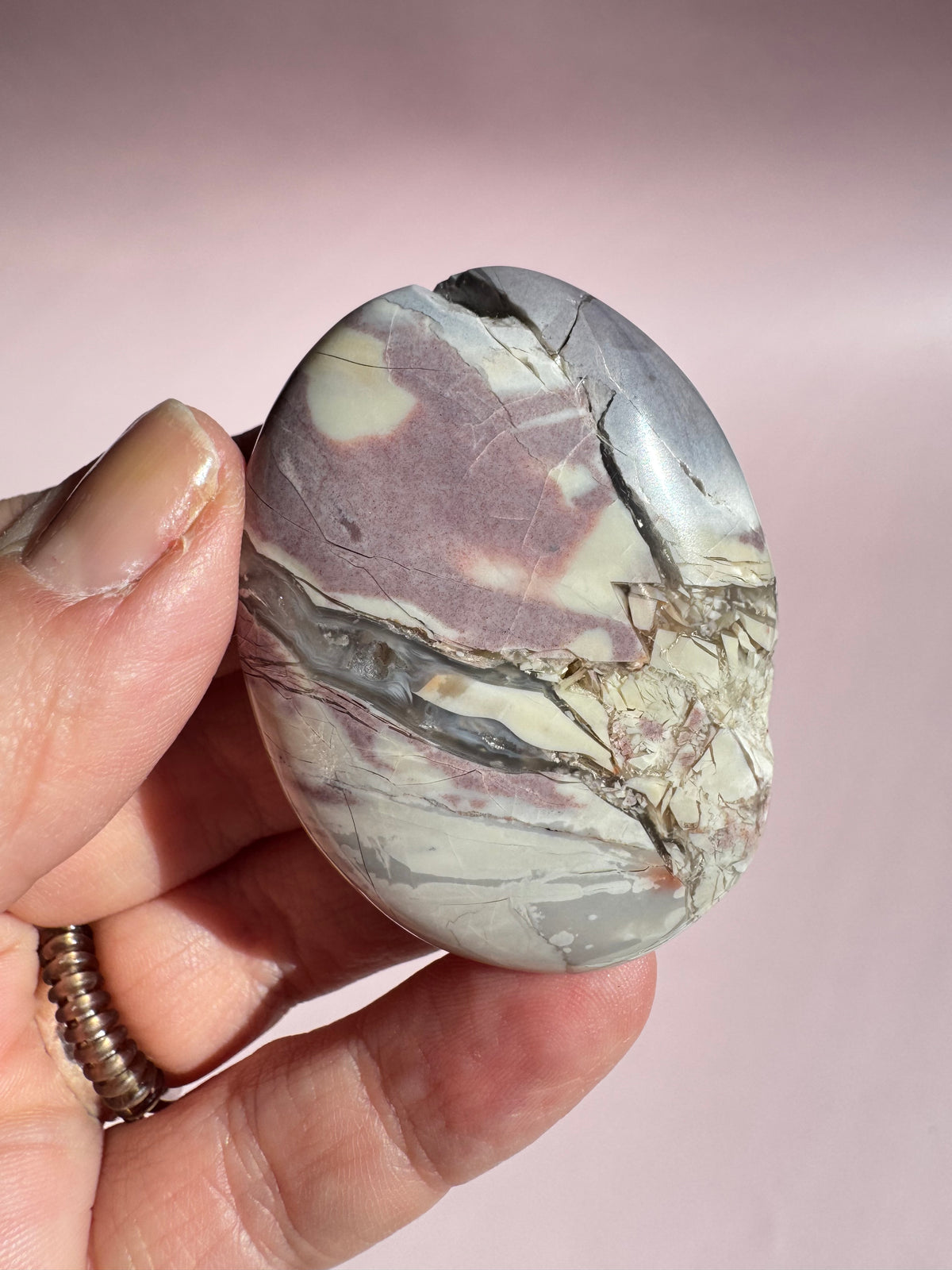 Hyacinth Jasper Palm Stone from Utah - ITEM S