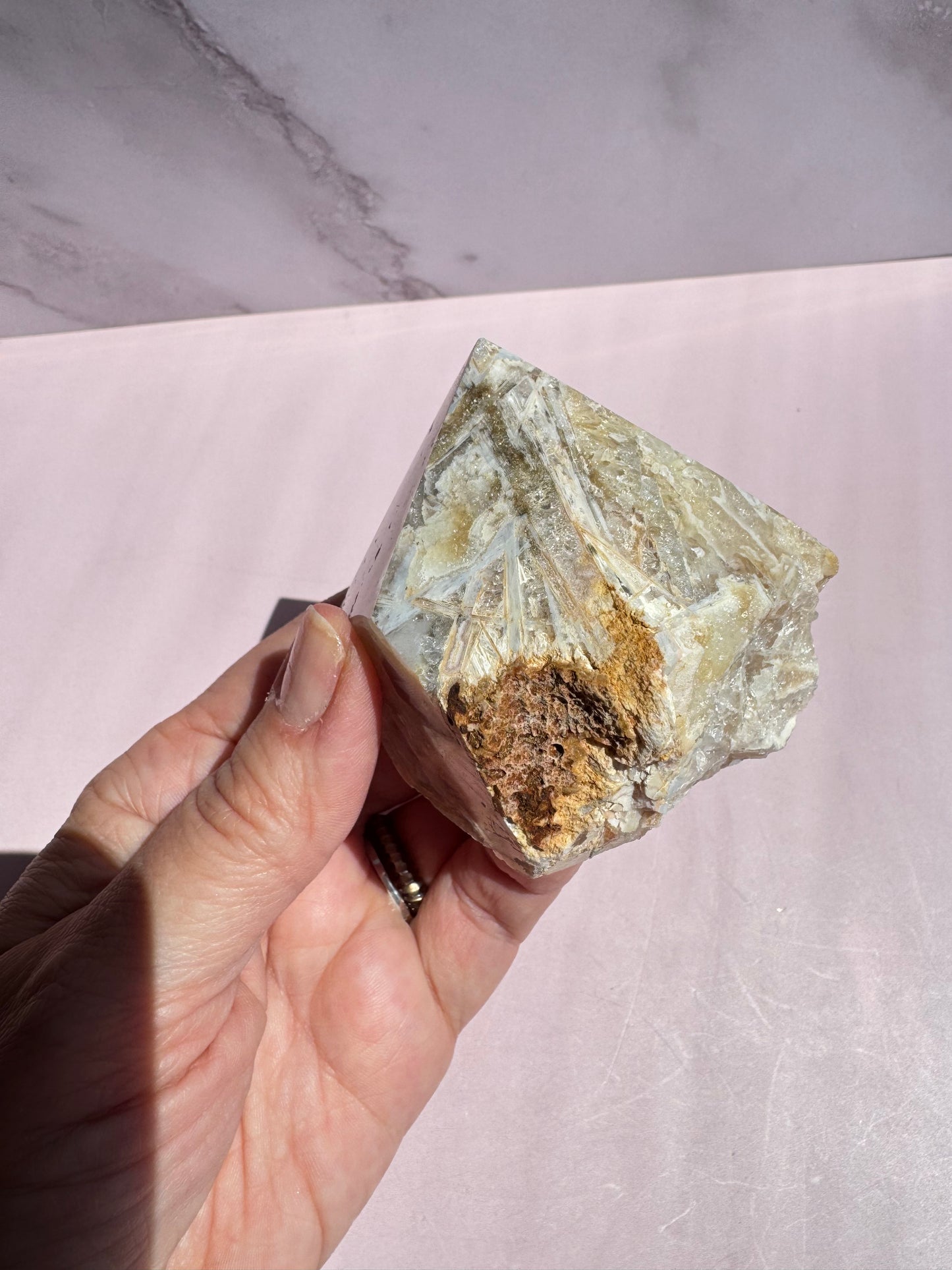 Pink Amethyst Semi-Polished Point - Item A