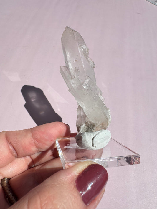Pink Quartz Cluster - Item G