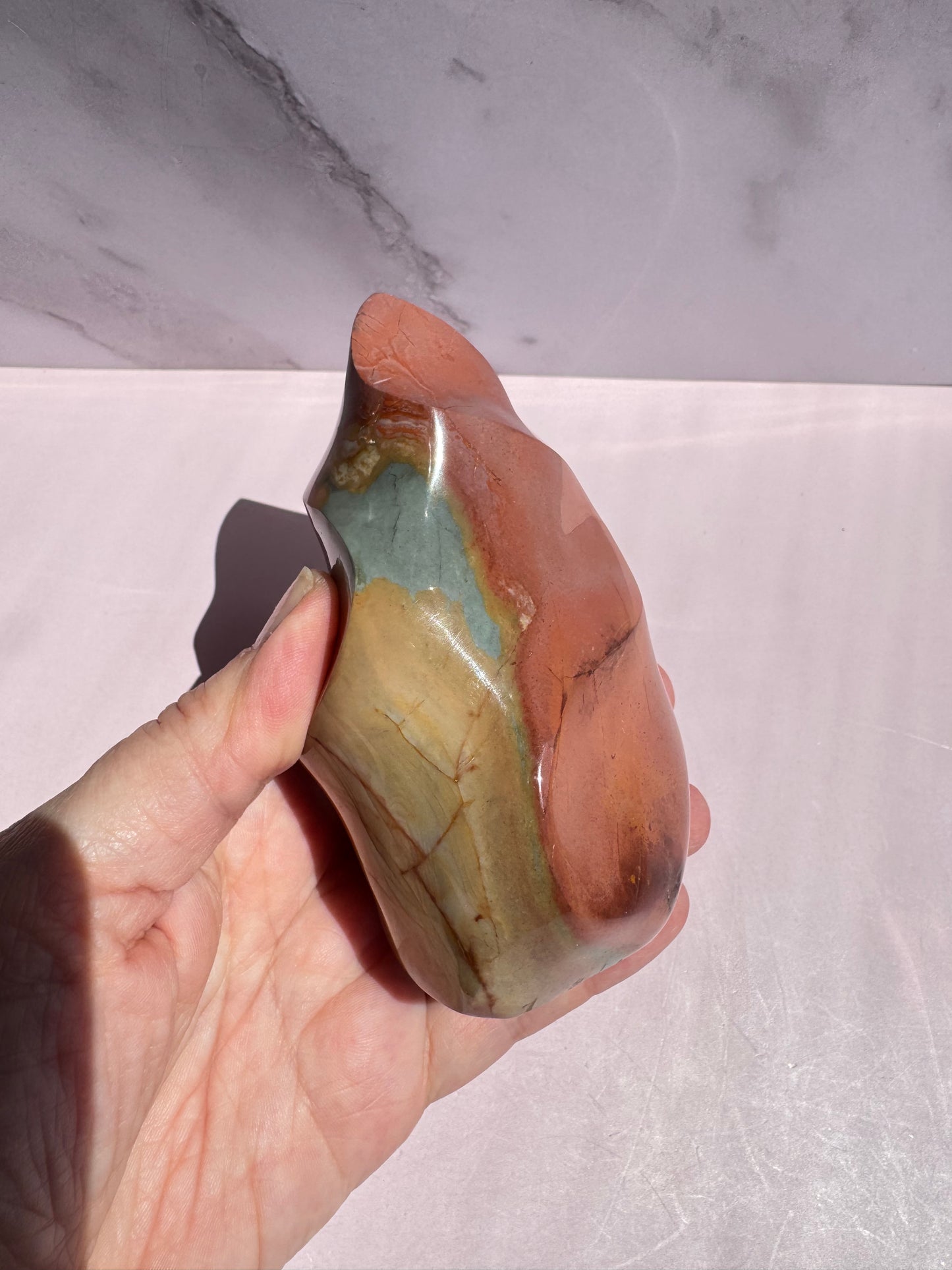 Polychrome Jasper Flame, from Madagascar