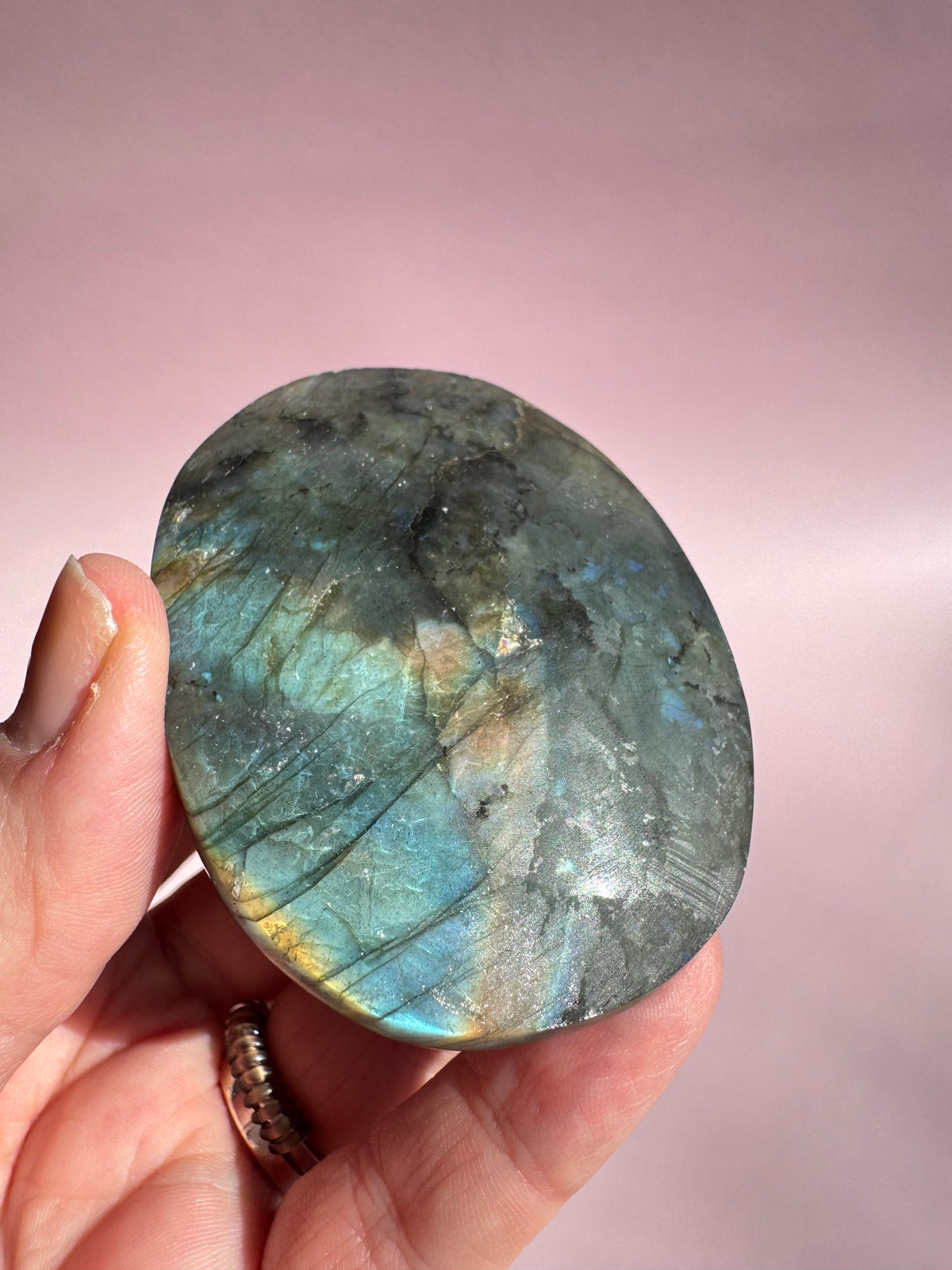 Labradorite Palm Stone - Item A