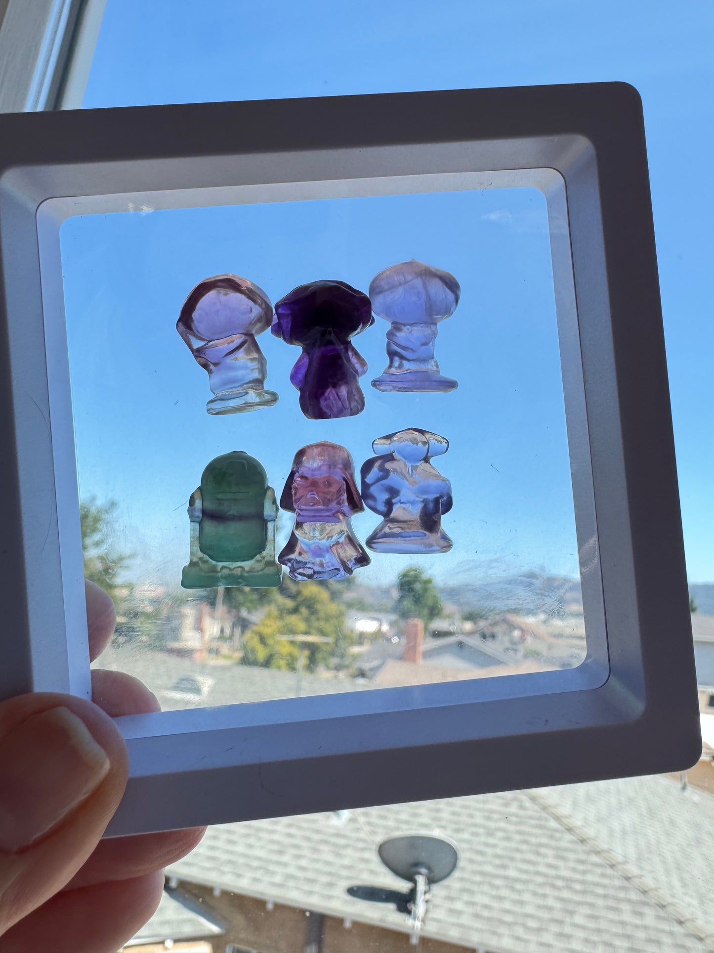 Space Family Fluorite Mini Carvings - Set E