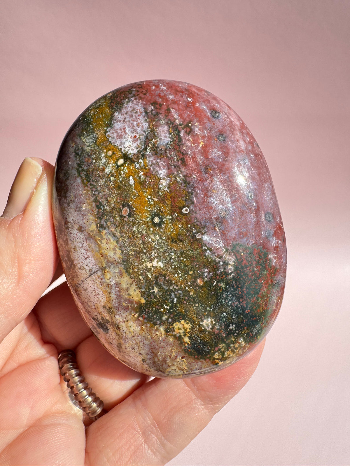 Unicorn Jasper Palm Stone - Item Z