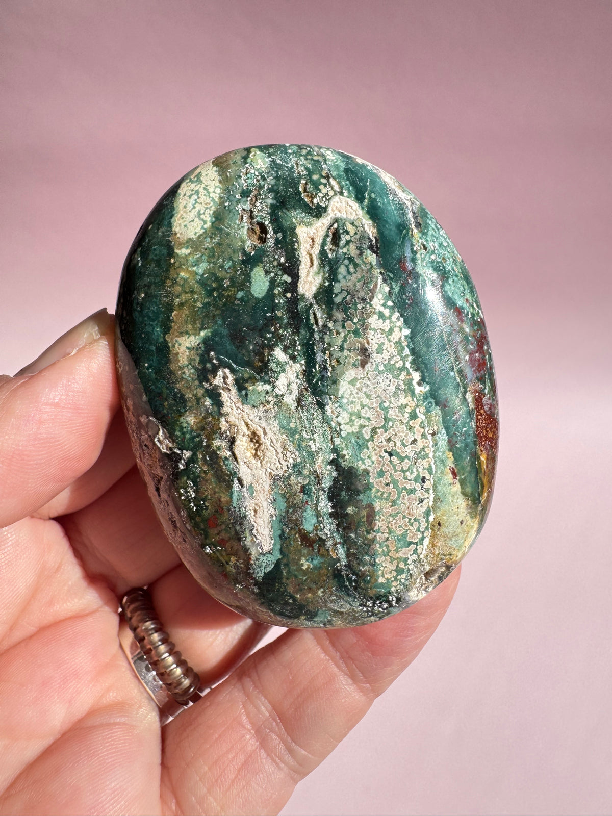 Unicorn Jasper Palm Stone - Item S