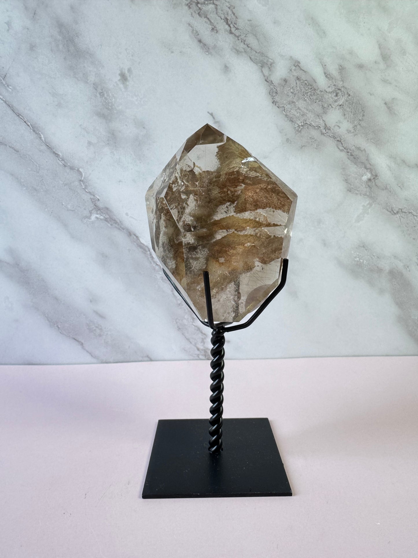 Garden Quartz Freeform with Rutile from Brazil