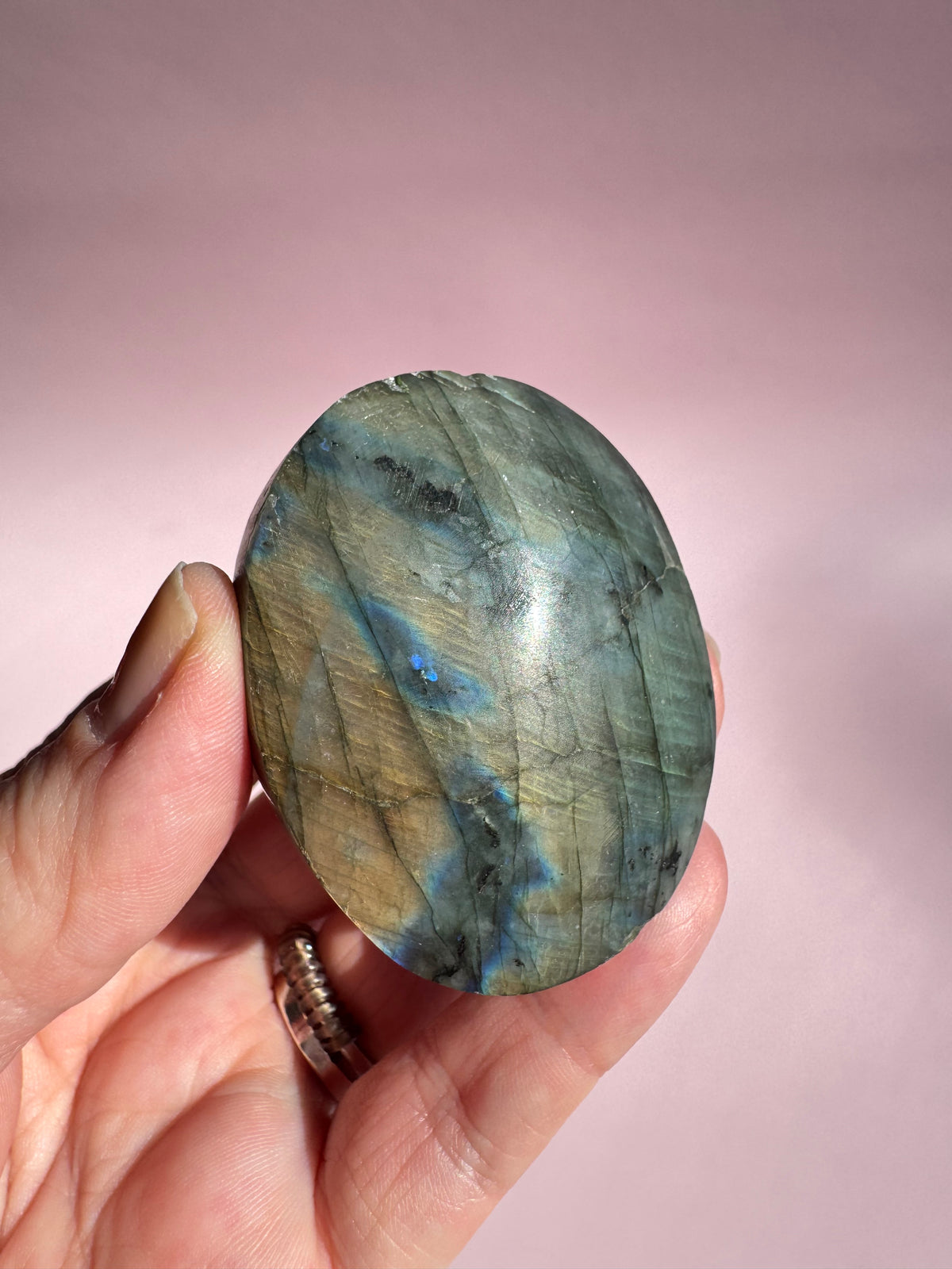 Labradorite Palm Stone - Item E