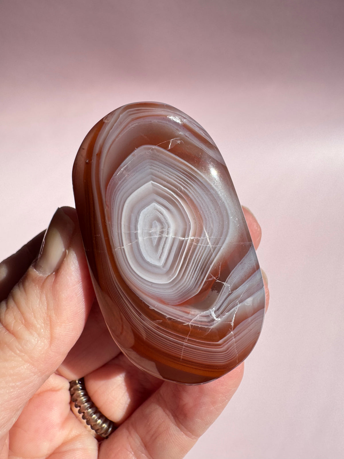 Carnelian Palm Stone - Item O
