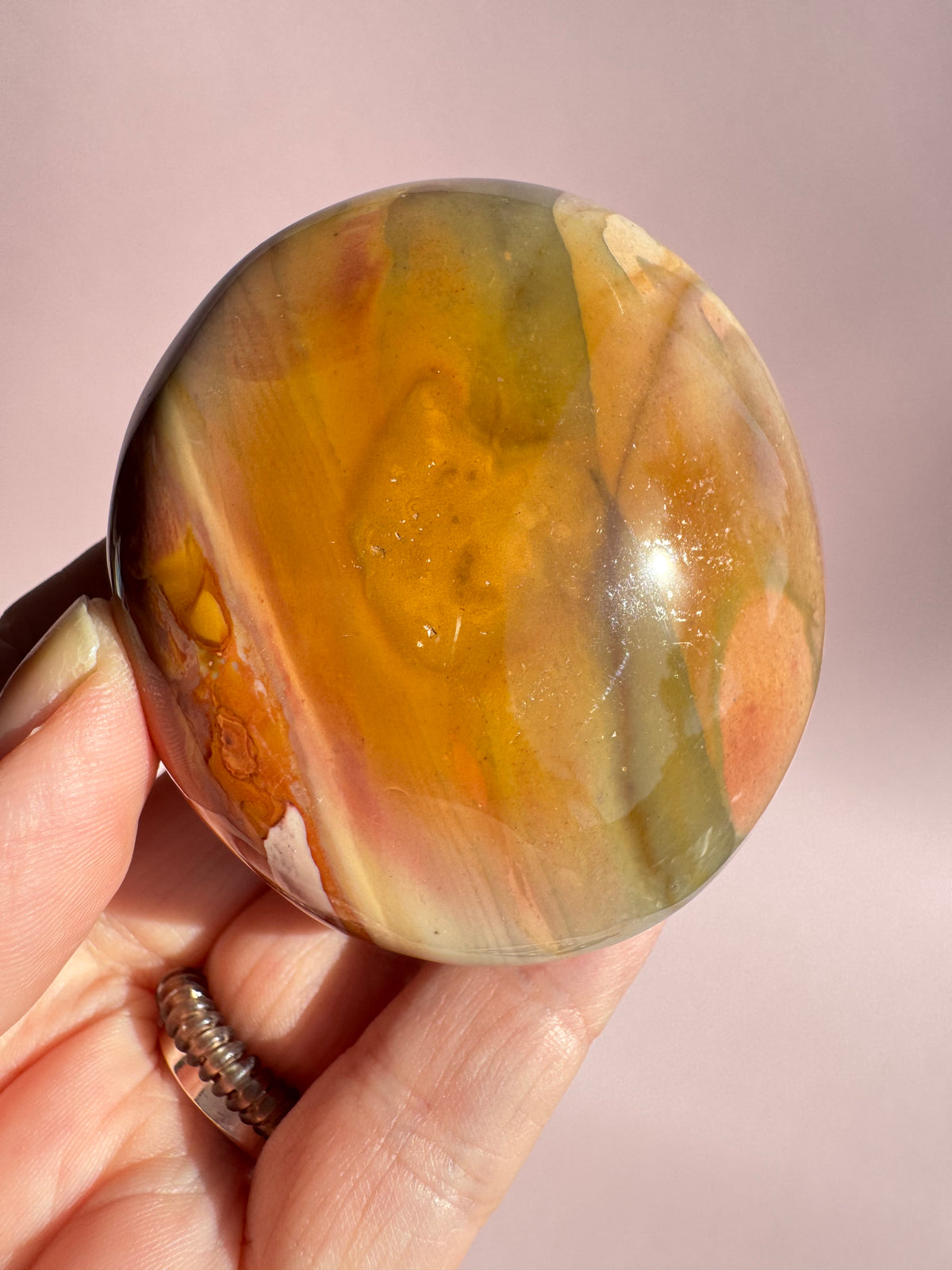 Polychrome Jasper Palm Stone - Item M